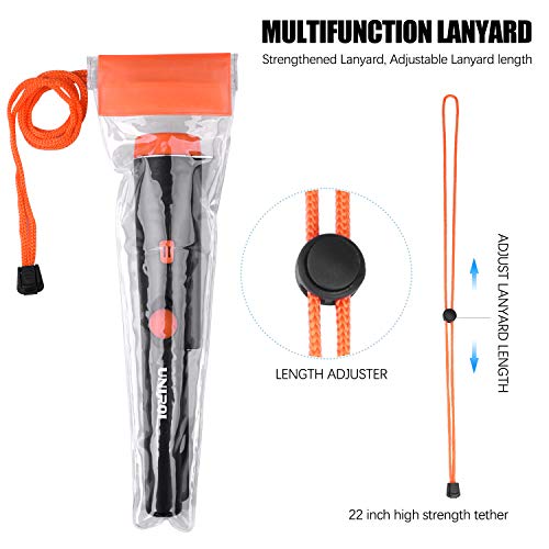 UNIROI PinPointer Metal Detector with Waterproof Case, Metal Detector with 9V Battery, Buzzer Vibration LED Indicator Automatic Tuning (New Version)