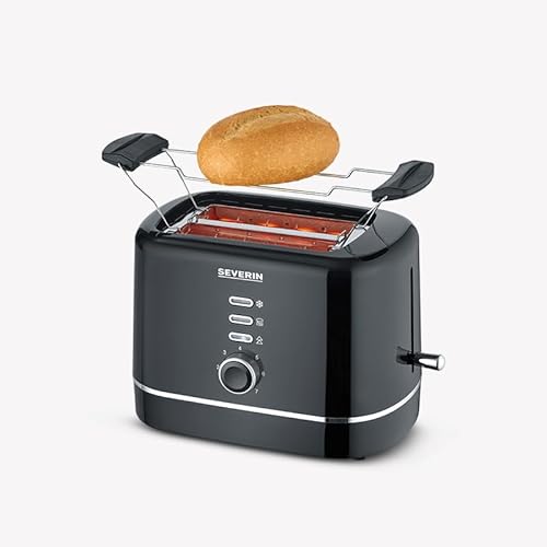 SEVERIN Tostadora Automática, 850 W, Tostador de pan con 2 Ranuras Cortas, Carcasa de toque frio, Espacio para guardar el cable, Color Negro AT 4321 - imagen 5