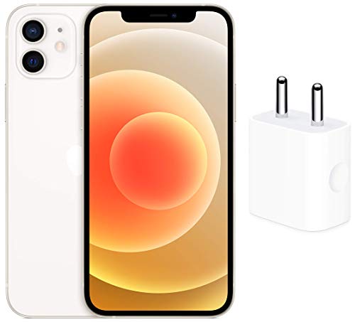 Image of New Apple iPhone 12 (256GB) - White with Apple 20W USB-C Power Adapter