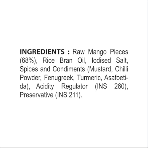 Image of Nilon's Simply South Mango Pickle (475g) Homemade Aam Ka Aachar | Spicy & Tangy Pickle in Authentic South Indian Style with Raw Mango, Rice Bran Oil & Spices with No Added Artificial Colour