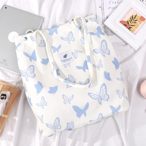 Image of Ayieyill Corduroy Tote Bag for Women Canvas Shoulder Cord Purse with Inner Pocket