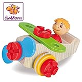 Für Mädchen, Jungen Eichhorn 100039100 - Constructor Maxi Flugzeug, 10-tlg., Holz- Konstruktions-Set, extra große Bauteile, FSC 100% Zertifiziertes Buchenholz, Made in Germany