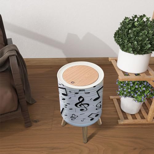 Caneca de basura con tapa redonda 1.8 gal miniatura 2