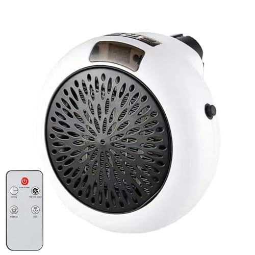 La Mejor Recopilación de Calentador de Pared Electrico Top 10. 47 Calentador de Pared Enchufable Portátil de 900 W, Eléctrico Remoto, Ajustable, Pequeño y Silencioso para Dormitorio, Oficina