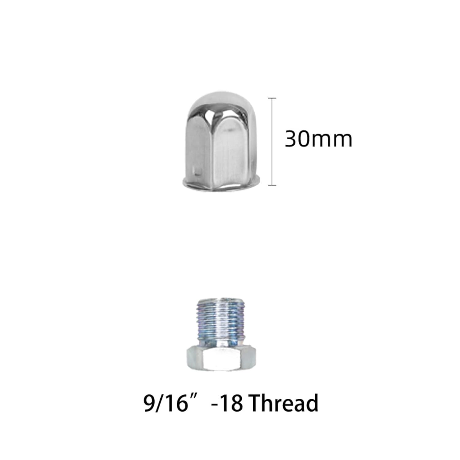 Upgraded 8Pcs Lug Nuts with Adapter(Extender) for hightall 16“ 8 Lug Wheel Simulator,Compatible with Ford 2007-2025 E350/E450