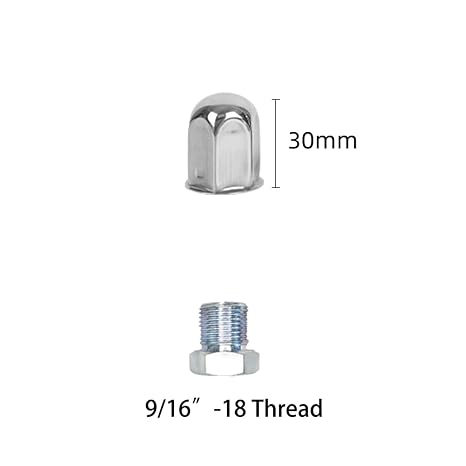 Upgraded 8Pcs Lug Nuts with Adapter(Extender) for hightall 16 8 Lug Wheel Simulator,Compatible with Ford 2007-2025 E350/E450