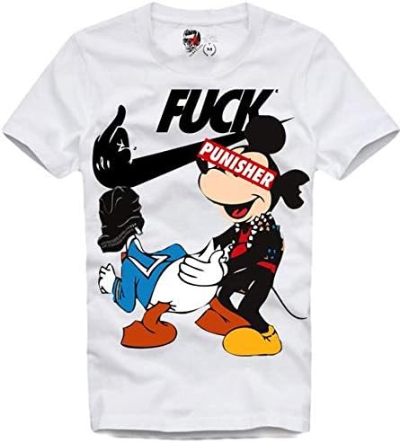 Amazon Co Jp 正規品e1syndicate イーワンシンジケート 最新tシャツ 白l ミッキーマウス パロディ ドナルドダック Fuck 日本未入荷 ホビー
