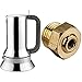 Alessi 9090/1 Caffettiera Espresso In Acciaio Inossidabile 18/10 Lucido & 19660-9090 Valvola Sicurezza