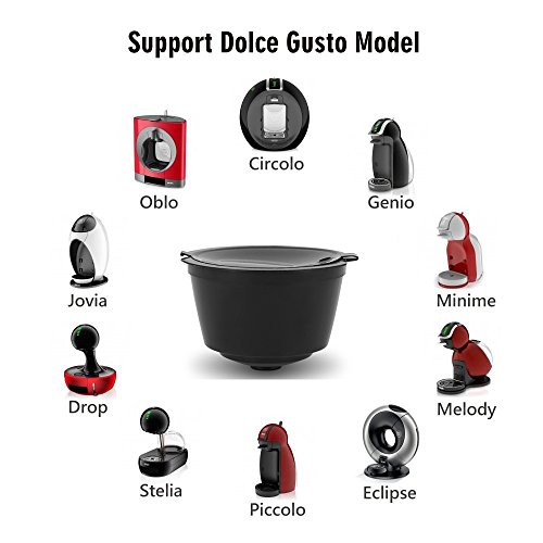 Cápsulas Recarregáveis Coloridas Dolce Gusto da BRBHOM, Cápsulas de Café Rusáveis, Conjunto de 6