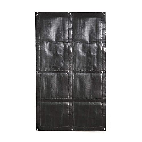 Vaso De Parede Feltro 8 Plantas Duplo King Pot (Preto)