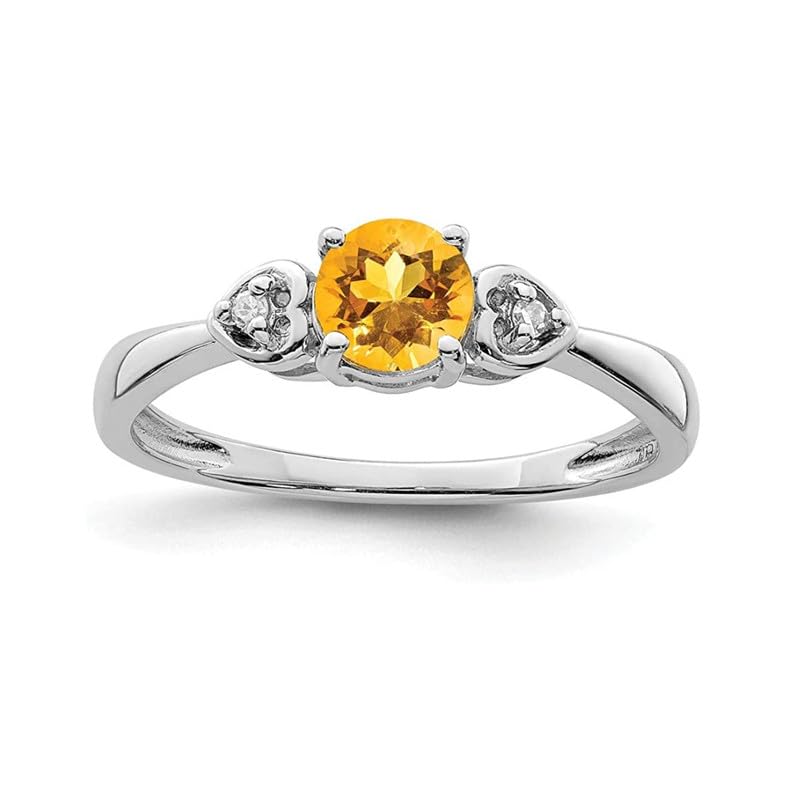 Bague de fiançailles citrine pour femme en argent sterling 925 avec trois pierres