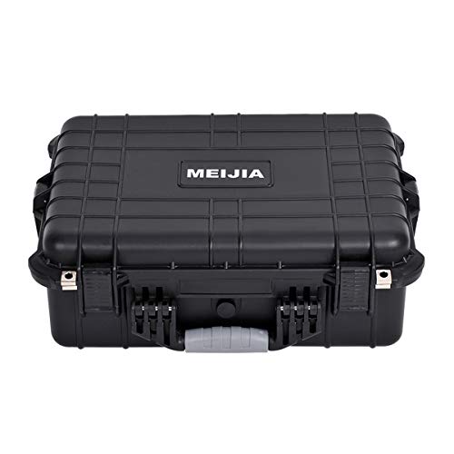 Image of MEIJIA All Weather IP67 Waterproof Hard Camera Case,Hard Protective Case,Hard Case with Customizable Foam,Fit Use of Drones,Camera,Equipments,Pistols(Black,19.78x15.77x7.41inches)