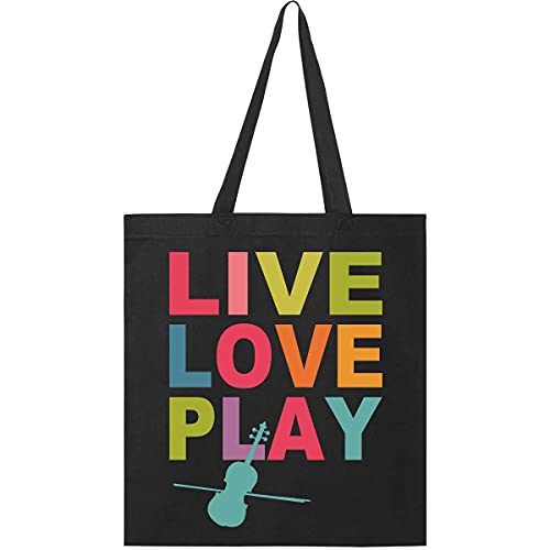 Bolso Tote Violin Live Love Play para Mujer miniatura 1