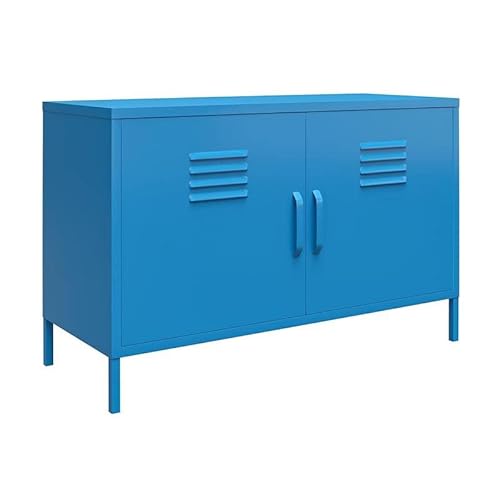 Novogratz Cache 2 Door Metal Locker Accent, Blue Cabinet #TOP3