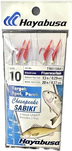 Hayabusa Chesapeake Sabiki Rig 2-Hook 2 rigs Size: 10