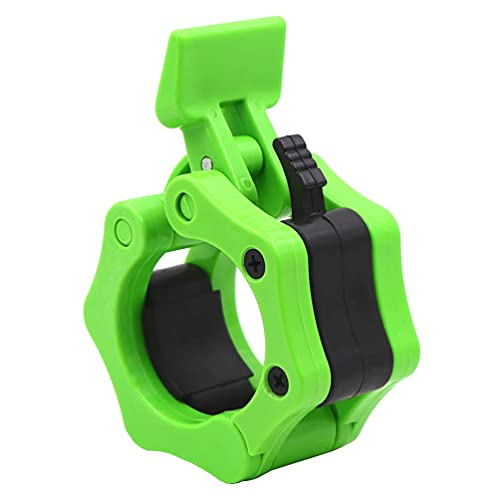 Iadumo Locking Pair Of Weight Bar Clamps,Olympic Barbell Clips 2 Inch,Gym Bar Clamps,Quick Release Bar Plate Clips For Olympic Lifts Workout (Neon-Green) #TOP4