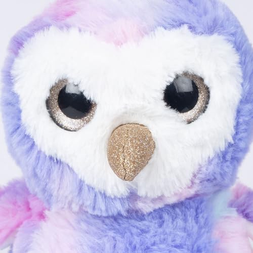 Image of Penny Shiny is Miny Series, Owl, Plush Soft, Toy Cute Kids, Sparkly Eyes, Birthday Animal Baby Boys /Girls (Purple)