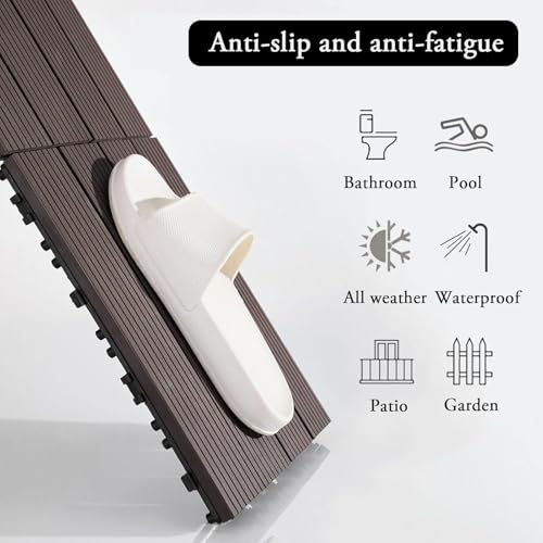Dalles de sol emboîtables extérieur et intérieur pour terrasse - 5
