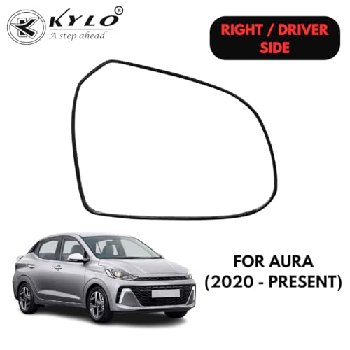 Image of KyloXtreme Aura (2020-Present) Driver Side (Right Side) Side Mirror Glass /Tukdi /Sub Mirror Plate