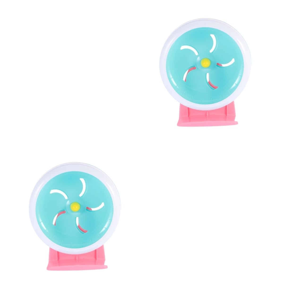 DOITOOL 2piezas Rueda De Ejercicio Silenciosa para Hámsters De Juguete De Plástico para Mascotas para Hámsters Gerbiles y Otros Animales Pequeños Diseño Seguro Ruido Diversión y