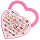 Foydream 36 Stück Kinderringe Mädchen, Schmuck Verstellbare Ringe für Einhorn, Kinderringe Mädchen mit Herzform Vitrine Perfekt für Kinder Geburtstag Party Favors