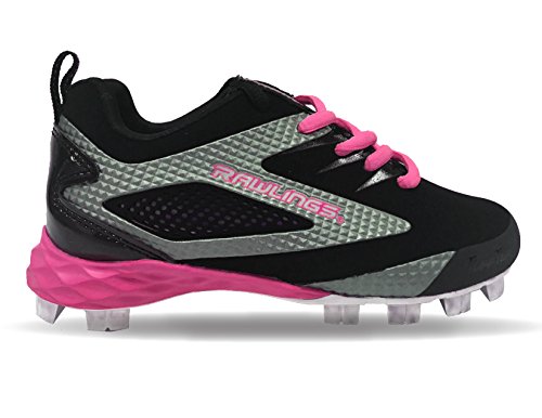 Rawlings Girl's Capture Baseball Shoe, Black/Pink, 3.0 M Us Little Kid #TOP7