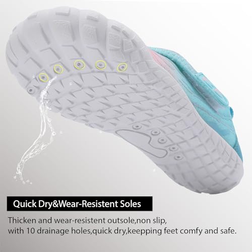 Centipede Demon 24Q1CEWZ02-TY1GREENPINK-32 Kids Water Shoes Girls Boys Swim Beach Shoes Quick Dry Barefoot Aqua Shoes Water Sneakers thumb #2
