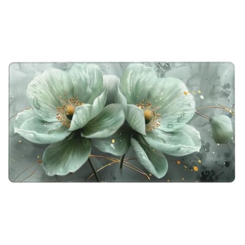 Mauspad XXL 600x300mm,Mauspad Blau Mousepad,Anlage Schreibtischunterlage Kinder,Wasserdicht Mauspad Gaming,Vernähte Kanten Desk Mat,Anti-Rutsch Mouse Pad,für Gaming,Büro,Zuhause,Frau Geschenk ly-296