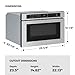 Zephyr 24 inch Built In Drawer Microwave Oven Under Cabinet - Under Counter Pull Out Microwave Drawer 1.2 cu ft