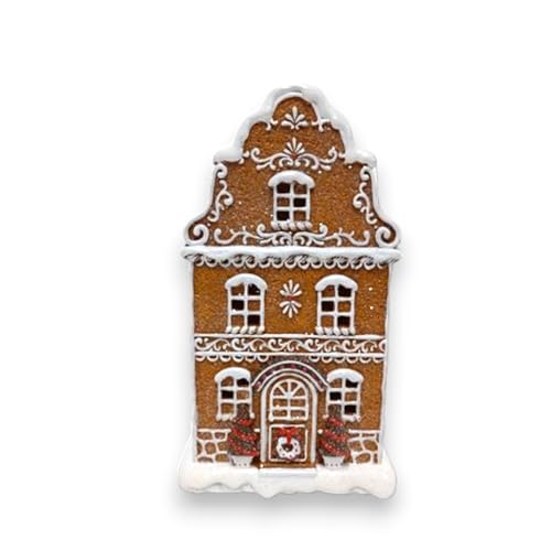 Casa di Natale in Pan di Zenzero con Illuminazione Temporizzata Decorazioni Natalizie Colori Assortiti (20.5 cm)