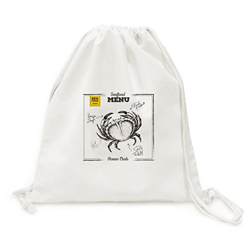 Sac cordon dos en toile crabe motif voyage sans effort