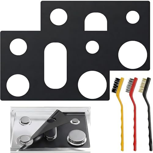 2 PCS Stove Protector liner For 30 Inch LG Gas Range Model LGLDG4315 LRG4115 LRG4113 LDG4313 LRGL5825 LRGL5925 LSGL6335DF Reusable Non-Stick and Easy to Clean