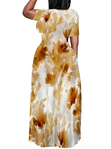 Image of Plus Size Maxi Dresses for Curvy Women T-Shirt Summer Sun Dresses Loose Fit