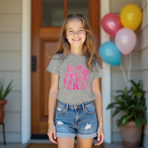 Image of in My 10th Birthday Girl Era Shirt 10 Years Old Birthday T-Shirt Tenth B-Day Party Short Sleeve Tee Tops