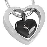 LiFashion LF Stainless Steel Personalized Name Date Custom Double Hearted Ash Keepsake Necklace Cremation Urn Pendant Funnel Fill Kit Sets for Family Pets Ash Memorial,Free Engraving Customized