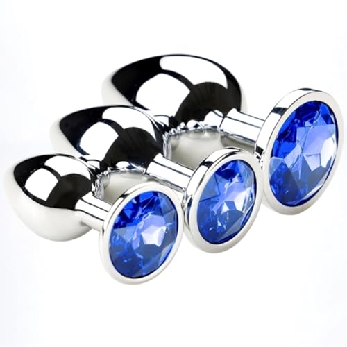 Portable Butt Training Tool Stainless Steel Toys Plug Kit Anales Relaxing Plug Butt Adult Toy Exercise Tool for Men Women Couple Easy in Sweater Pockets O23468(Blue)