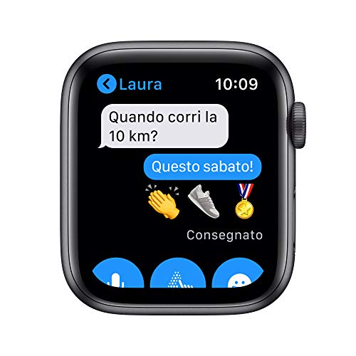 Apple Watch Series 6 (GPS, 44 mm) Caja de Aluminio en Gris Espacial - Correa Deportiva Negra - Imagen 5