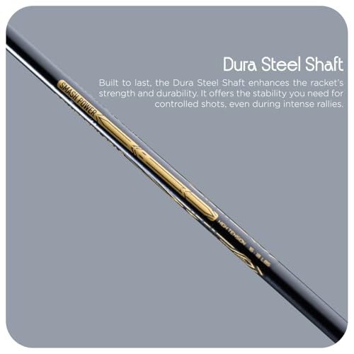 Hundred Powertek Star Set of 2 Strung Badminton Racket with Full Cover (Black) 5 41TAdHW9+EL