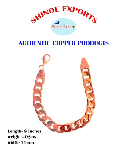 pure copper large solid heavy chain link bracelet for men women2