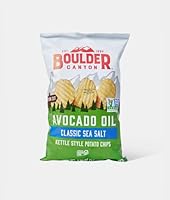 Boulder Canyon Avocado Oil Kettle Style Potato Chips, Classic Sea Salt, Canyon Cut