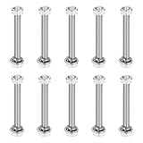 uxcell 六角ボルト M5 x 40mm 304ステンレス鋼 ボルト ナット ワッシャー セット 六角ネジ セット 全ねじ 10セット