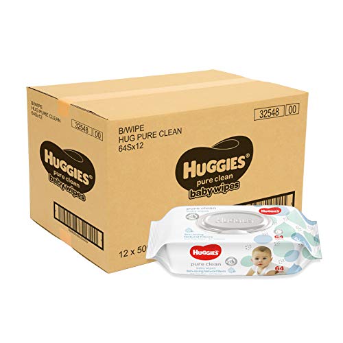Huggies Pure Clean Baby Wipes 64ct (Pack of 12)