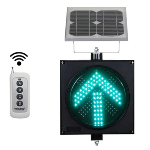 Luz de sinalização de trânsito solar 2 em 1, luz IP65 à prova d'água 300 mm vermelha/verde para par