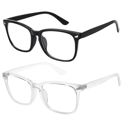 Image of Onrtry Non Prescription Glasses for Men Women Square Clear Lens Eyeglasses
