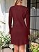 NENONA Women's 2026 Long Sleeve Fall Sweater Dress Winter Spring Fashion Button Elegant Business Casual Work Mini Dresses(Wine Red, S)