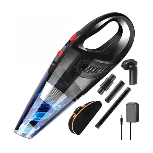 Aspirapolvere Portatile, Aspirapolvere Portatile Senza Fili 30 Minuti Potente Aspirazione Ricaricabile Umido Secco, Aspirapolvere Leggero 120 W 6000 Pa per Auto, Pulizia di Casa e Animali Domestici