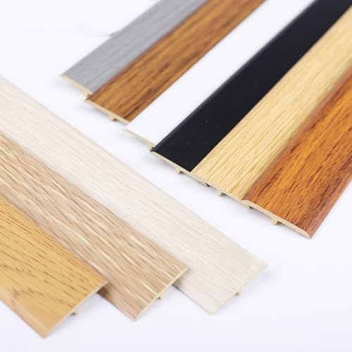 Cuttable T Molding Floor Transition Strip, 2.4cm Wide Walnut Edging Trim for Wood to Tile Gaps, Durable Flooring Connector, Ideal for Home Renovation