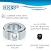 HQRP 4-Pack 3/4” Bore Solid Steel Shaft Collars with Zinc Plated Coating - Durable Shaft Collars Suitable for Machinery and Industrial Use