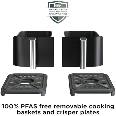 Ninja Foodi Air Fryer, 10 Qt DualZone Smart XL, 6-in-1, Black, DZ550 — view 6