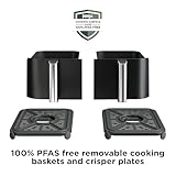 Ninja | Air Fryer | Finish Cooking Multiple Foods at the Same Time | 6-in-1 (Air Fry, Broil, Roast, Keep Warm, Dehydrate, Bake) | Fit up to 8lb Chicken Wings in the two 5 QT Baskets | DZ302